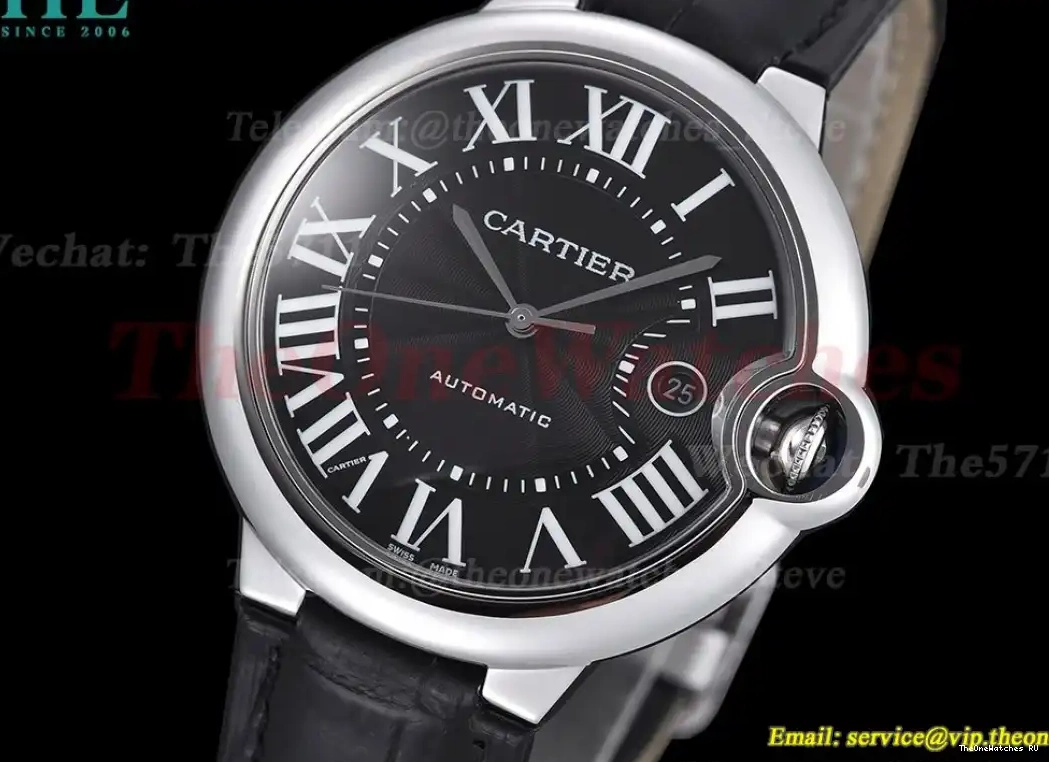 42mm De SS Dial Bleu Ballon Black GDF MY8215 LE Cartier 0404